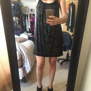 Flower Embellished Party Dress